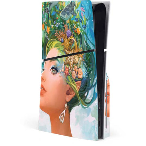 Mermaid with Sea Stars in Her Hair by Ivy Dolamore PlayStation PS5 Skins